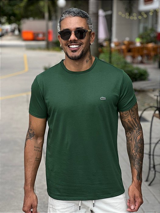 Camiseta Lacoste Verde Musgo - KS MULTIMARCAS