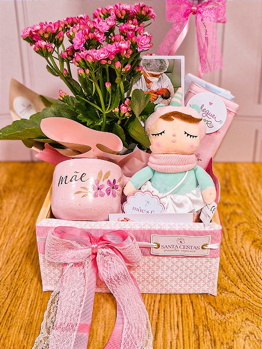 Cesta Maternidade Rosa