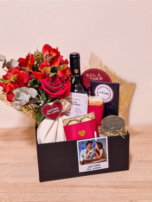 Box Vinho com Flores