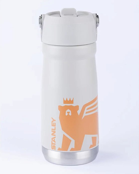 Garrafa Term Stanley Flip Straw Kids Cinza Ash 500ml