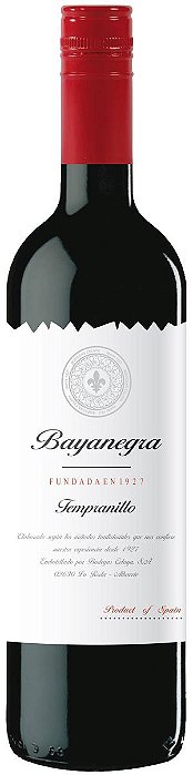 Vinho Tinto Bayanegra Tempranillo