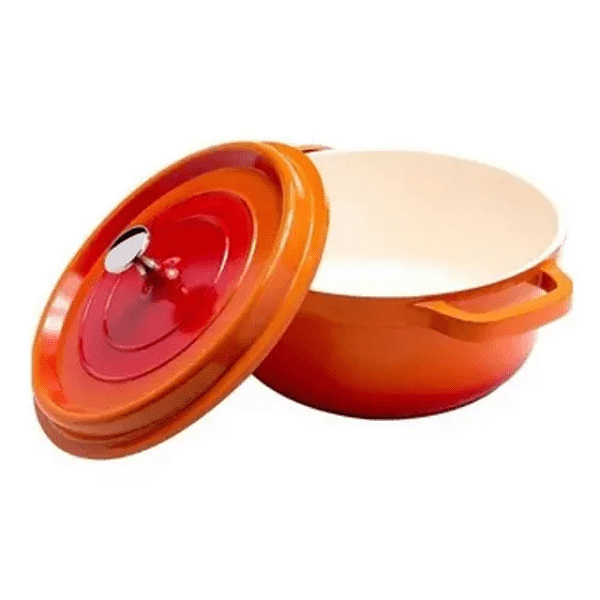 CACAROLA REDONDA LARANJA GRANDE 29,5X13CM 6,8L