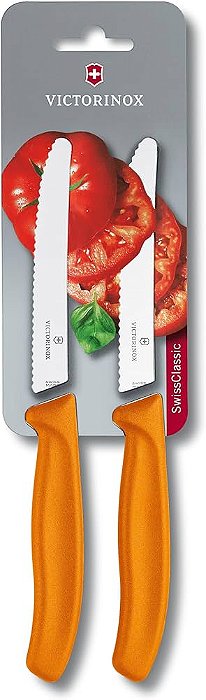 FACA VICTORINOX SWISS 2 FACAS SERRA LARANJA