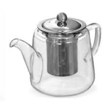 Bule de cha de vidro com infusor