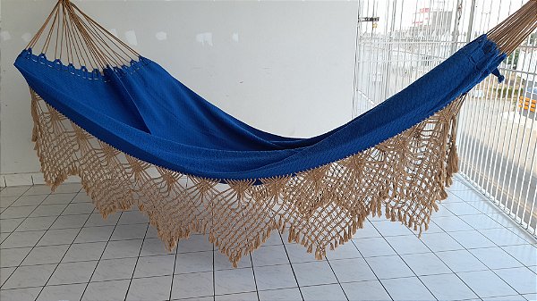 Rede de Dormir Casal Ostra Azul Caramelo