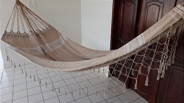 Rede de Dormir Casal Pernambucana Bege