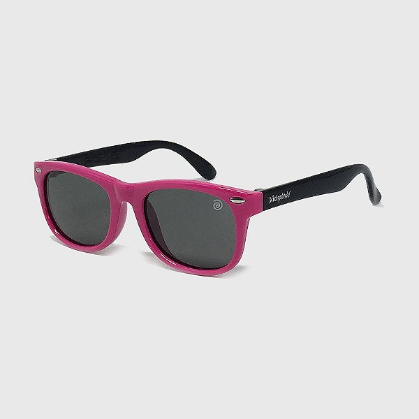 Óculos de Sol Infantil Flexível com Lente Polarizada e Proteção UV400 Pink e Preto