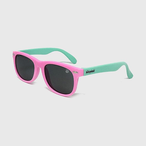 Óculos de Sol Infantil Flexível com Lente Polarizada e Proteção UV400 Rosa e Azul Piscina