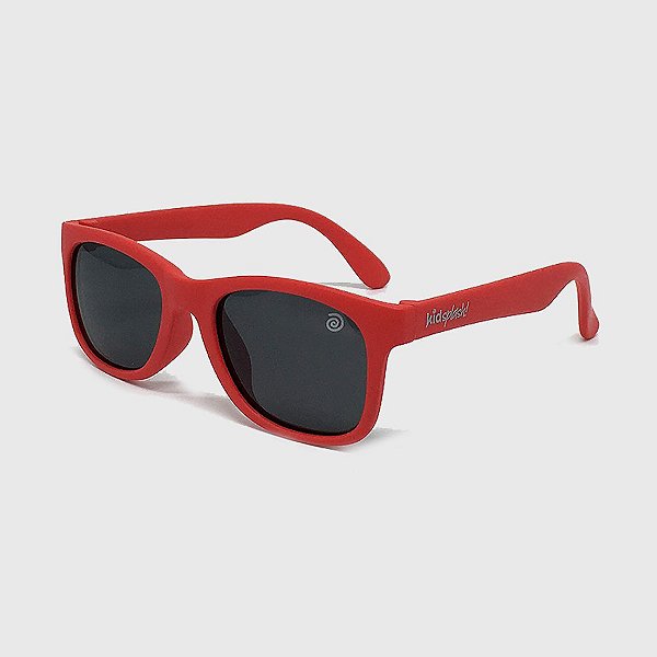 Óculos de Sol Infantil Flexível com Lente Polarizada e Proteção UV400 Vermelho