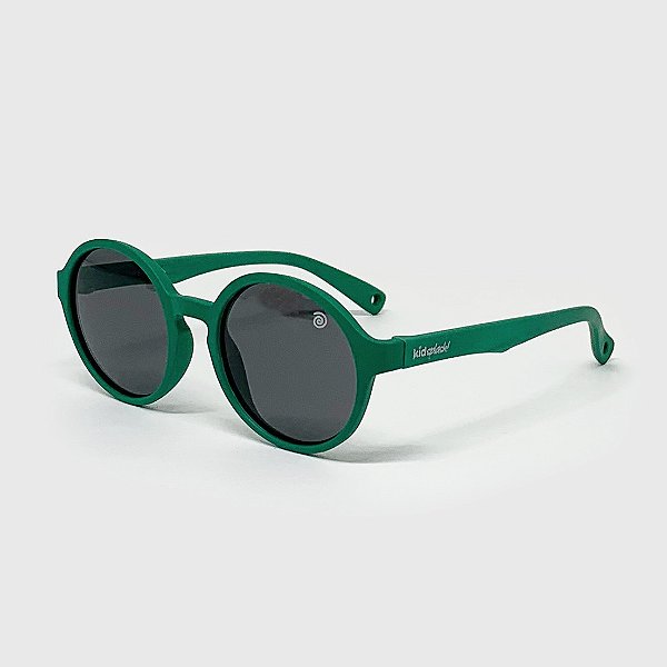 Óculos de Sol Infantil Flexível com Lente Polarizada e Proteção UV400 Redondo Mini Verde Menta