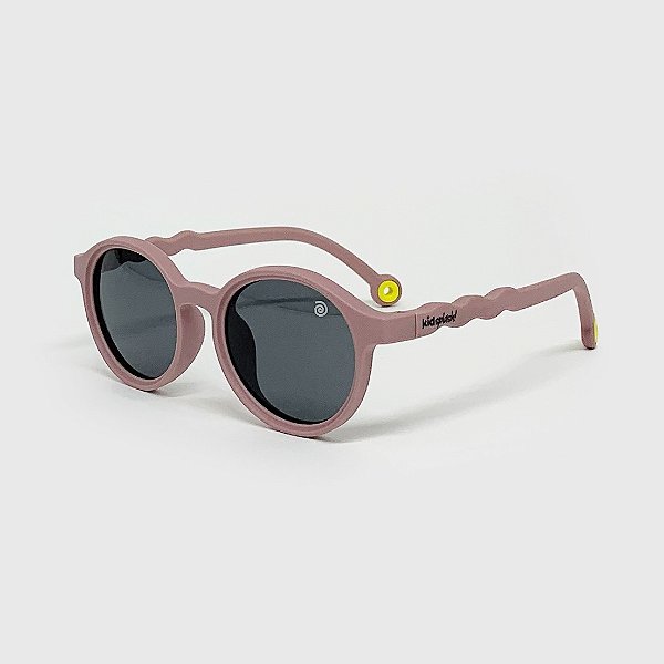 Óculos de Sol Infantil Flexível com Lente Polarizada e Proteção UV400 Redondo Wave Avelã