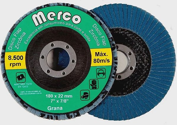 DISCO FLAP ZIRC 7 - GR 60 - CAIXA COM 20 UNIDADES