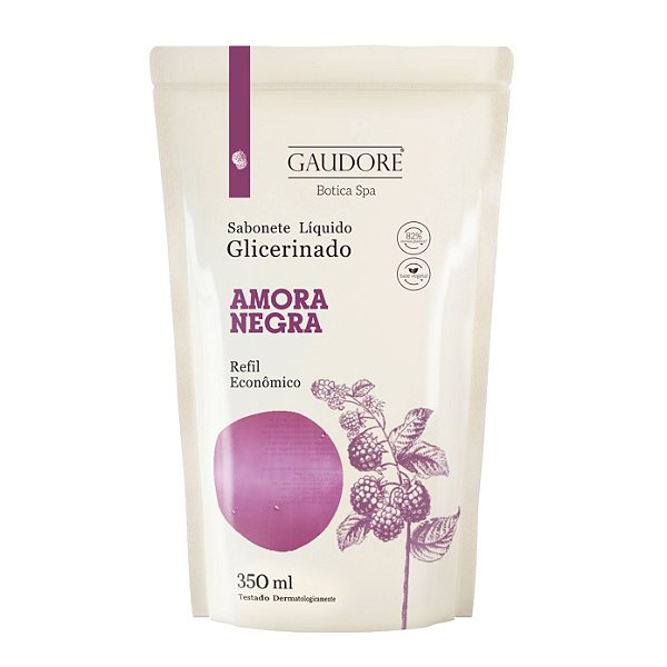 Refil Sabonete Líquido Glicerinado 350ml - Amora Negra