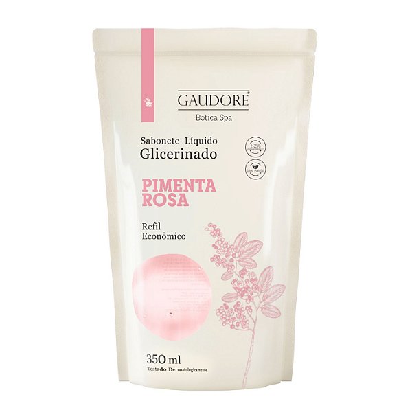 Refil Sabonete Líquido Glicerinado 350ml - Pimenta Rosa