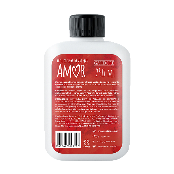 Refil Difusor de Aromas 250ml - Amor