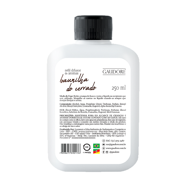 Refil Difusor de Aromas 250ml - Baunilha do Cerrado