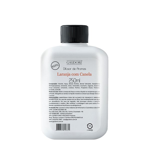 Refil Difusor de Aromas 250ml - Laranja com Canela