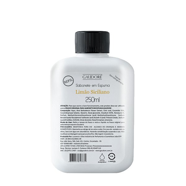 Refil Sabonete em Espuma 250ml - Limão Siciliano