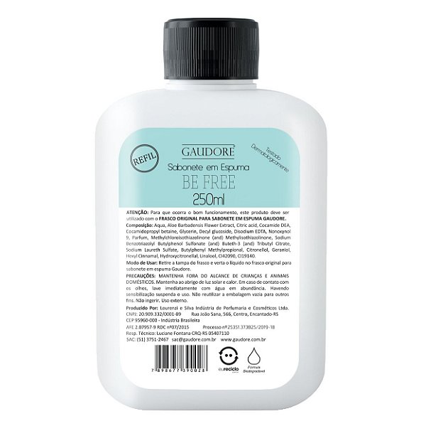 Refil Sabonete em Espuma 250ml - Be Free