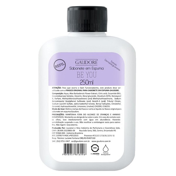 Refil Sabonete em Espuma 250ml - Be You