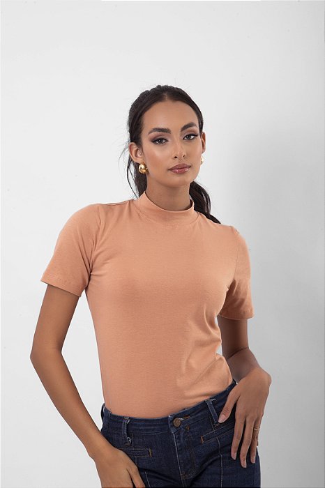 T-shirt Gola Alta Gabi Mascavo
