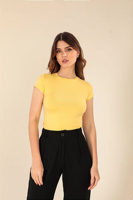 T-shirt Bianca Butter Yellow