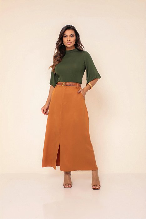 Saia Midi Katia Terracota