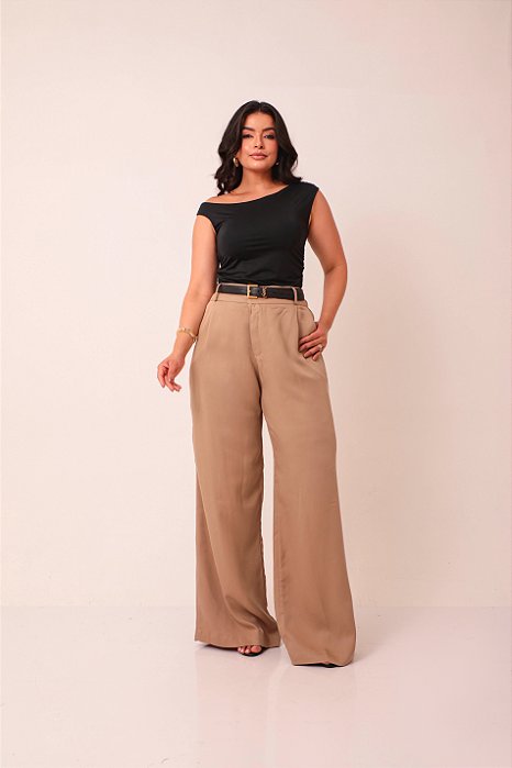 Calça Reta Luiza Caqui