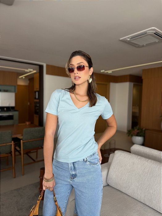T-shirt Gola V Sol Azul Céu
