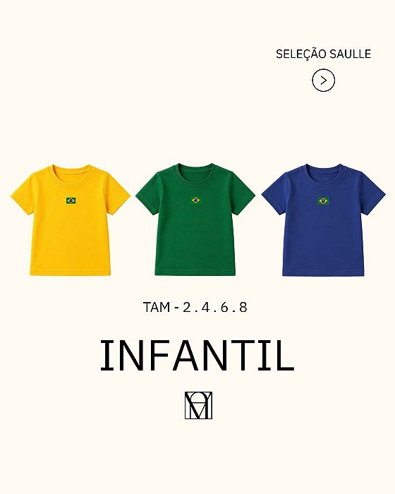 Camiseta Infantil Brasil