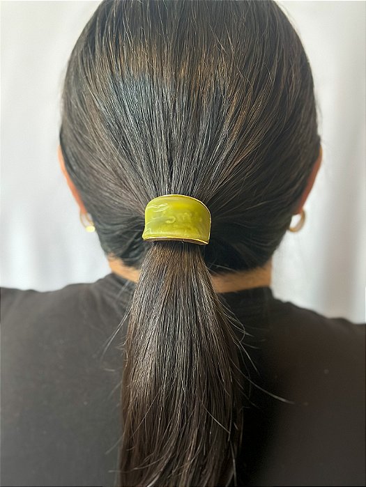 Prendedor cabelo Marmorizado - Eucalipto