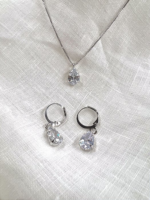 Conjunto Snowdrop - Banhado a Ródio