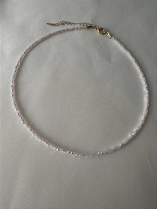 Colar de Cristais - Rosa Claro