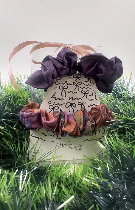 Kit Natal Jingle Bells Scrunchies Variáveis