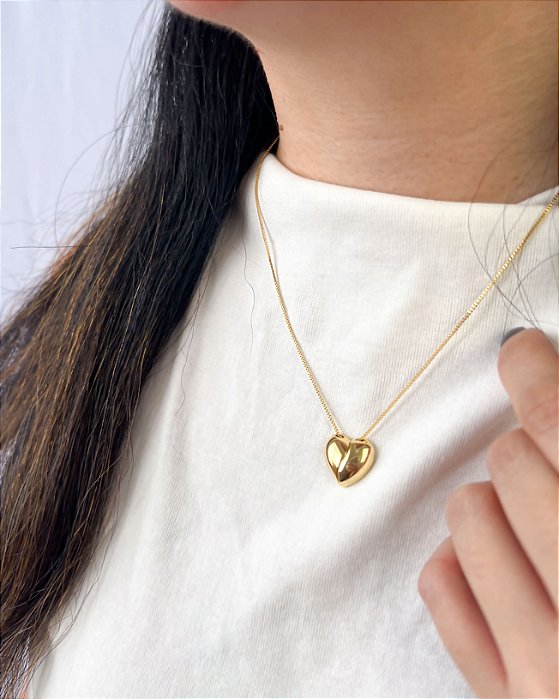 Colar Mended Heart Banhado a Ouro 18k
