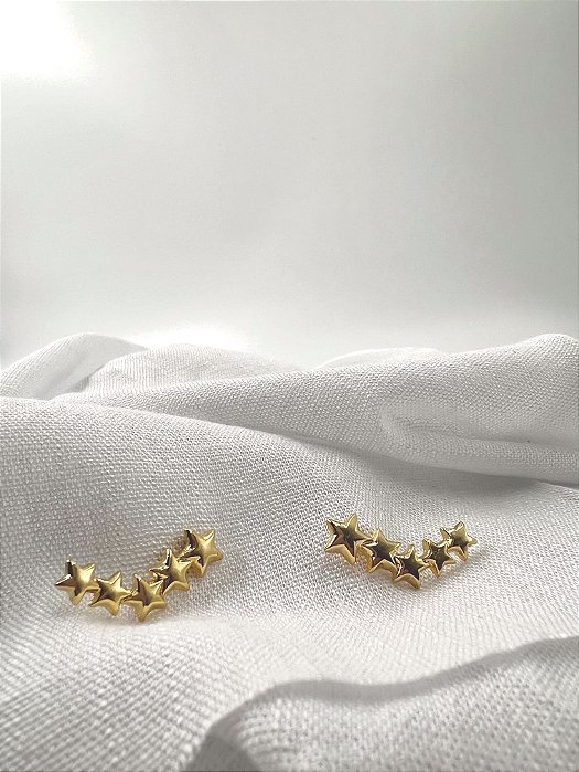 Brinco Star Whisper Banhado a Ouro 18k