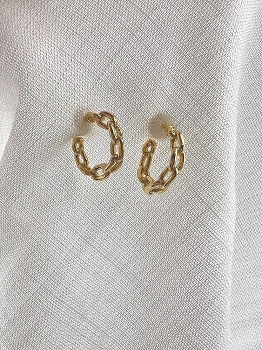 Brinco Éclat Chain Banhado a Ouro 18k