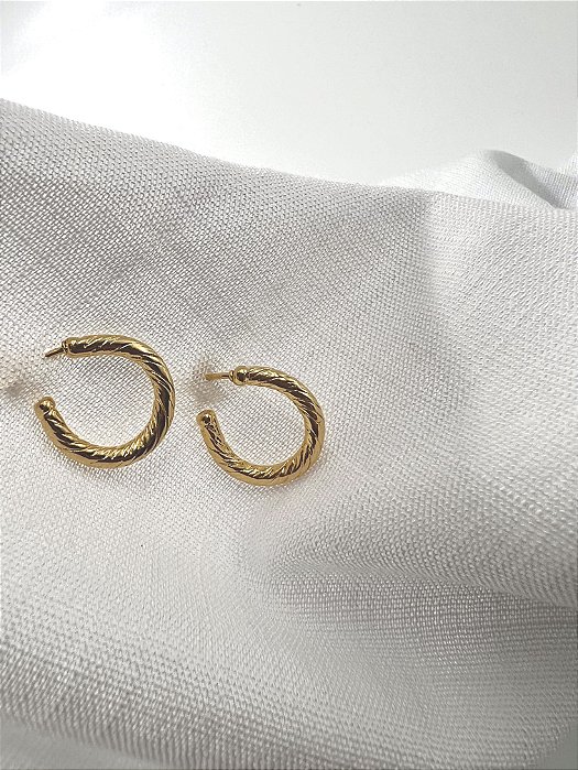 Brinco Prestige Aura Banhado a Ouro 18k
