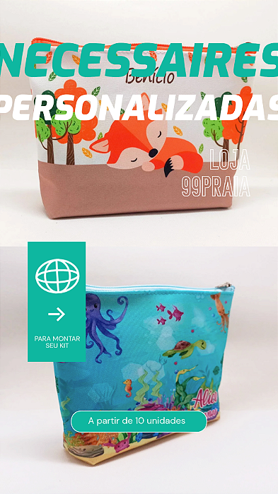 Necessaire Personalizada - Mín 10 Unidades