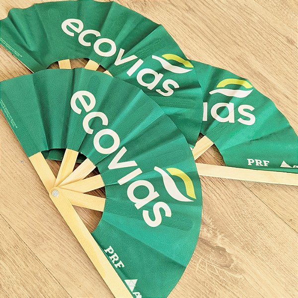 Leque M com Nome Tecido Personalizado - Mín 100