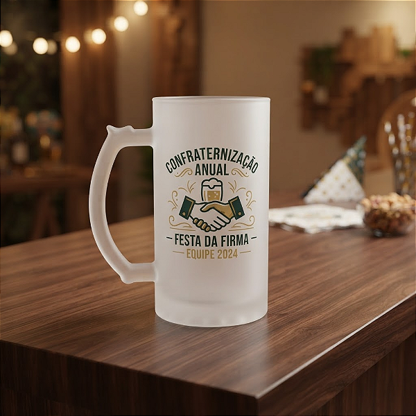Caneca Grande de Vidro Personalizada para Festas