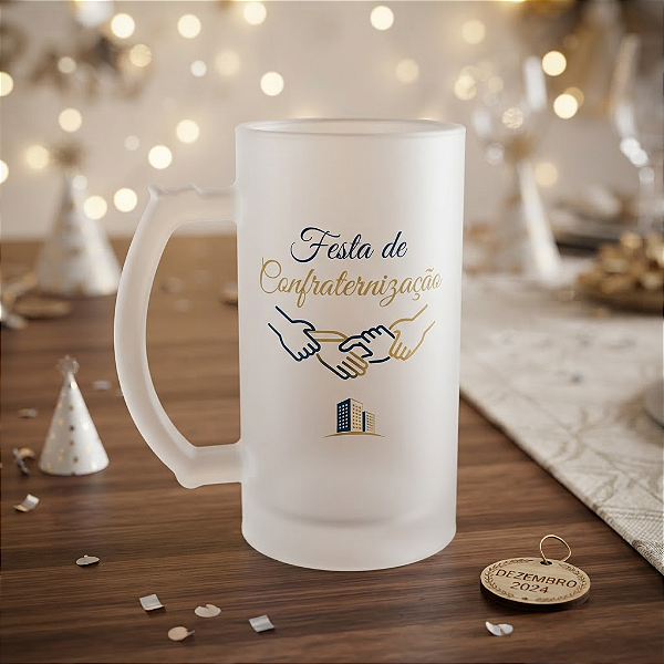 Caneca de Vidro Personalizada- Atacado min 50