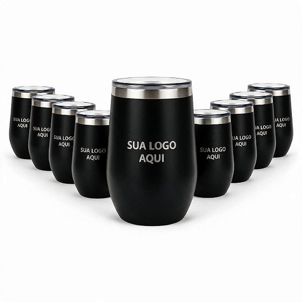 Copo Térmico Cuia Personalizada inox Nome Logo - 10 unidades