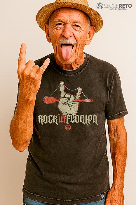 Camiseta Marmorizada - Rock in Floripa