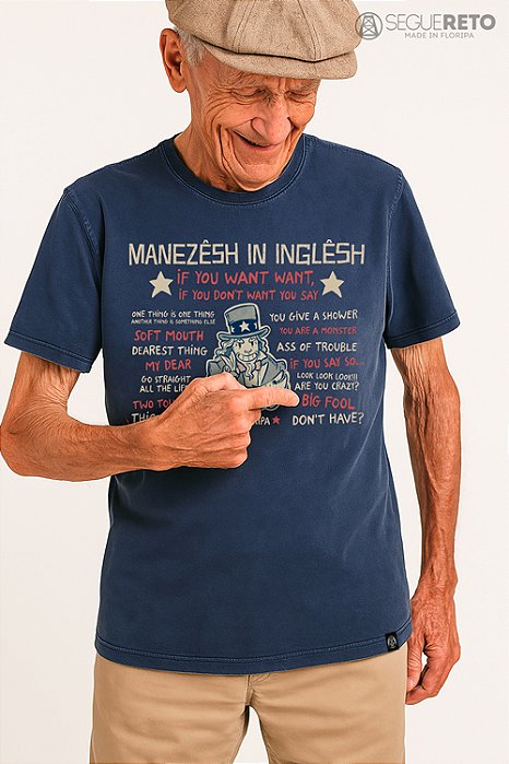 Camiseta Marmorizada - Inglês