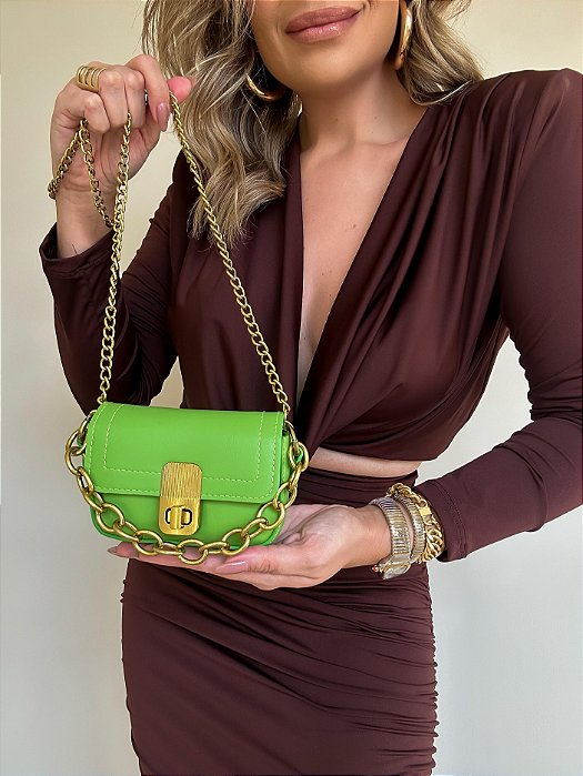 Mini Bolsa IB Courino Verde Pistache
