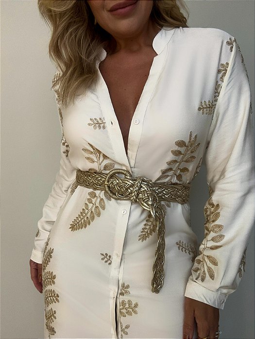 Cinto Macramé Dourado