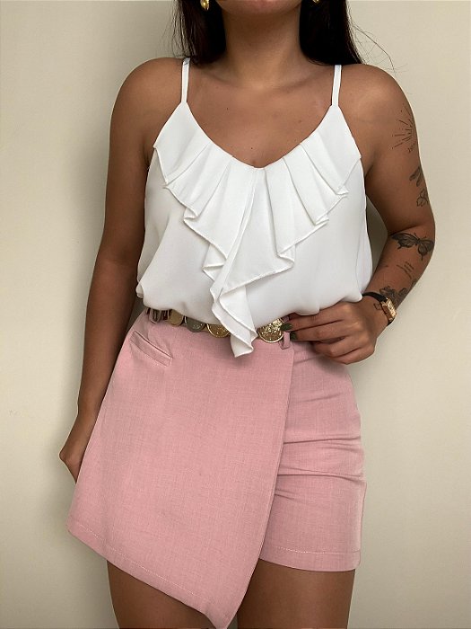 Bata Boho Babados Lily Branca