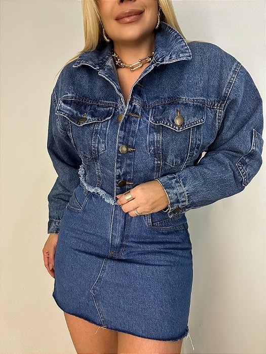 Jaqueta Cropped Jeans Samhara