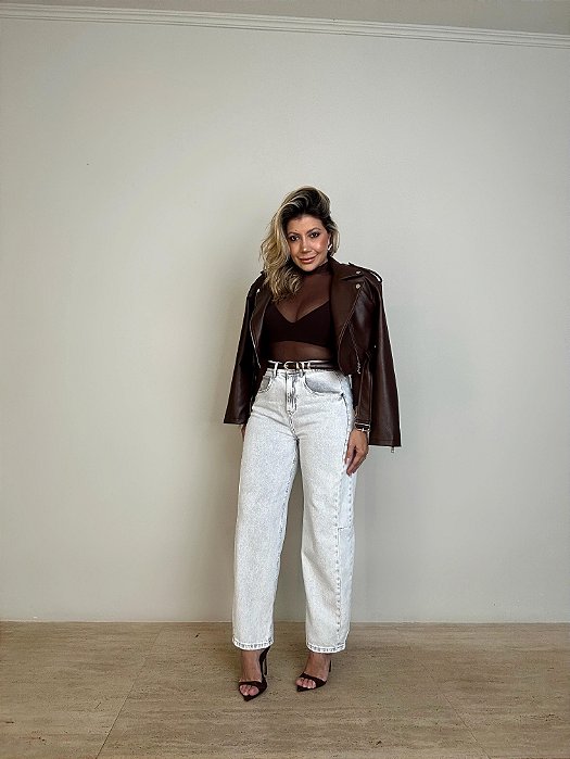 Calça Barrel Light Gray Animale Jeans